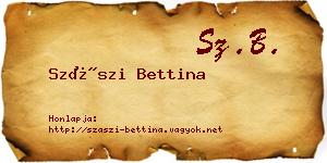 Szászi Bettina névjegykártya